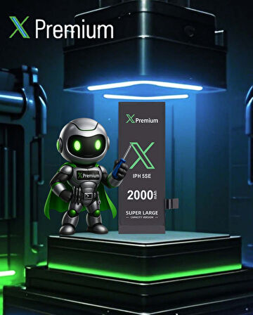 Xpremium iPhone 5SE Batarya Pil Süper Yüksek Kapasiteli Güçlendirilmiş 2000 mAh