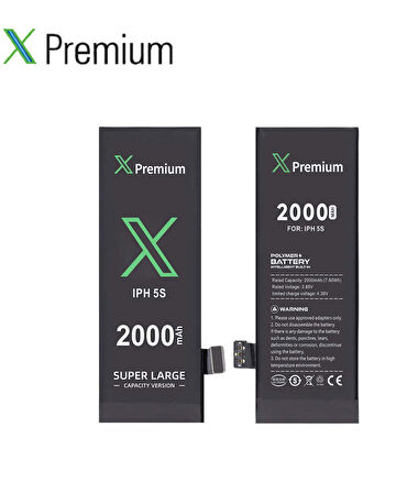 Xpremium iPhone 5S Batarya Pil Süper Yüksek Kapasiteli Güçlendirilmiş 2000 mAh