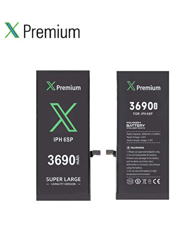 Xpremium iPhone 6S Plus Batarya Pil Süper Yüksek Kapasiteli Güçlendirilmiş 3690 mAh