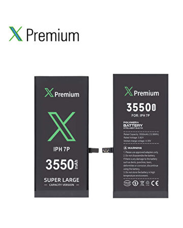 Xpremium iPhone 7 Plus Batarya Pil Süper Yüksek Kapasiteli Güçlendirilmiş 3550 mAh