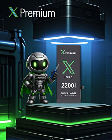 Xpremium iPhone 8 Batarya Pil Süper Yüksek Kapasiteli Güçlendirilmiş 2200 mAh