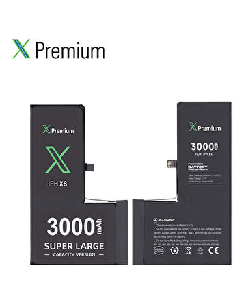 İPhone Xs Batarya Pil Süper Yüksek Kapasiteli Güçlendirilmiş 3000 mAh Xpremium