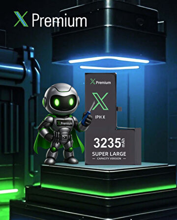 Xpremium iPhone X Batarya Pil Süper Yüksek Kapasiteli Güçlendirilmiş 3235 mAh