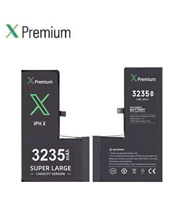 Xpremium iPhone X Batarya Pil Süper Yüksek Kapasiteli Güçlendirilmiş 3235 mAh