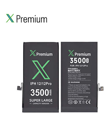 Xpremium iPhone 12 / 12 Pro Batarya Pil Süper Yüksek Kapasiteli Güçlendirilmiş 3500 mAh