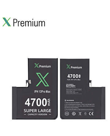Xpremium iPhone 13 Pro Max Batarya Pil Süper Yüksek Kapasiteli Güçlendirilmiş 4700 mAh