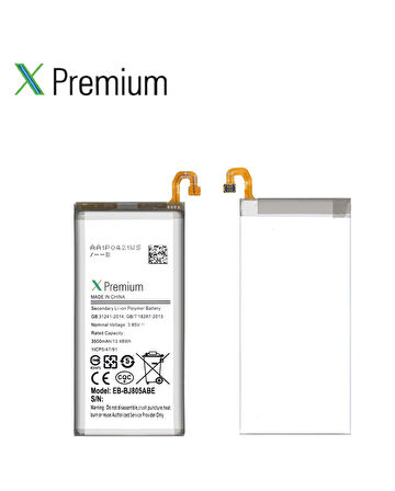 Xpremium Samsung J8 2018 SM-J810F Uyumlu Batarya Pil Süper Yüksek Kalite 3500 mAh EB-BJ805ABE