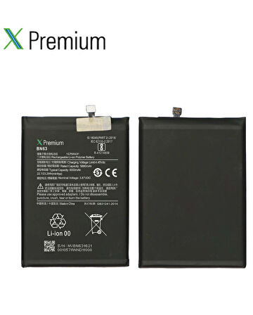 Xpremium Xiaomi Redmi 10 Uyumlu Batarya Pil Süper Yüksek Kalite 5000 mAh BN63