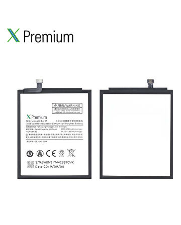 Xpremium Xiaomi Note 5A Uyumlu Batarya Pil Süper Yüksek Kalite 3000 mAh BN31