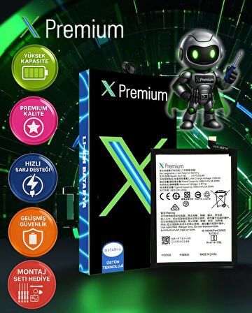 Xpremium Oppo A92 Uyumlu Batarya Pil Süper Yüksek Kalite 5000 mAh BLP781