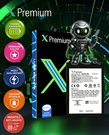 Xpremium Oppo Realme Q3 Uyumlu Batarya Pil Süper Yüksek Kalite 5000 mAh BLP841