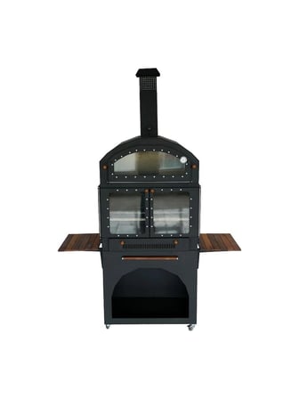 Lüks Tekerlekli Fırınlı Barbekü Seti