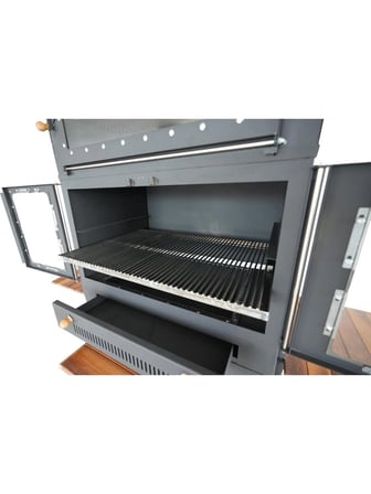 Lüks Tekerlekli Fırınlı Barbekü Seti