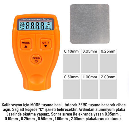 Valkyrie Dijital Kaplama Kalınlığı Ölçer – 0-2000 µm, FE/NFE Modu, LCD Ekran