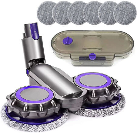 Valkyrie Dyson Uyumlu Paspas Başlığı Su Püskürtmeli Mop Başlık (V7/V8/V10/V11/V15) 6 Paspaslı  