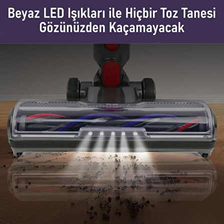 Valkyrie Elektrikli Döner Işıklı Zemin Fırçası Başlığı Dyson V8/V10/V11/V15 Uyumlu Yüksek Performanslı