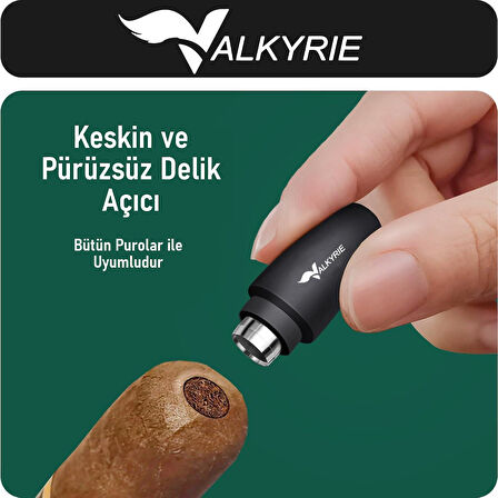 Valkyrie 3'lü Puro Makası Seti – Çift Bıçak, V-Kesici ve Punch Kesici