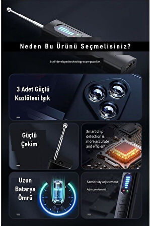 Valkyrie Gizli Kamera & GPS Dedektörü Casus Böcek & Dinleme Cihazı Bulucu