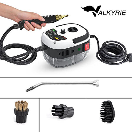 Valkyrie 2500W Yüksek Basınçlı Buharlı Temizleyici 115°C 3 Başlık Ayarlanabilir Güç Derin Temizlik Makinesi