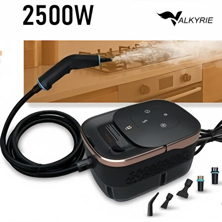Valkyrie 2500W Yüksek Basınçlı Buharlı Temizleyici  6 Kademeli Güç Ayarı 10 Farklı Başlık Çok Fonksiyonlu Temizlik Makinesi