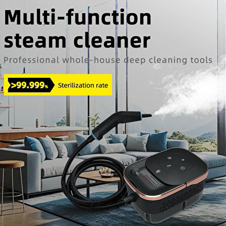 Valkyrie 2500W Yüksek Basınçlı Buharlı Temizleyici  6 Kademeli Güç Ayarı 10 Farklı Başlık Çok Fonksiyonlu Temizlik Makinesi