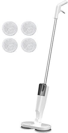 Valkyrie Şarjlı Su Püskürtmeli Elektrikli Mop – Çift Döner Başlık, Mikrofiber Ped, 2000 mAh, Tüm Zeminlerde Etkili Yeşil