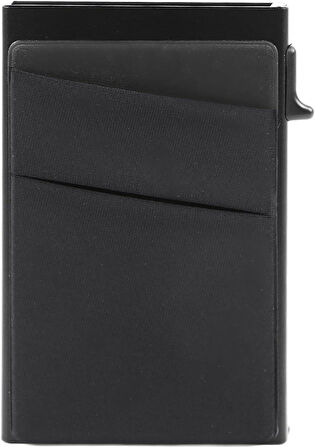 Valkyrie Premium Slim Metal Otomatik Kartlık – RFID Korumalı, Mekanizmalı, 10+ Kart Kapasiteli Siyah