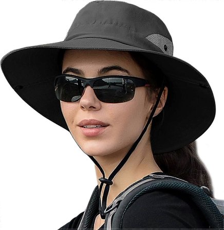 Valkyrie Outdoor Güneş Şapkası Unisex Kamp Trekking Safari Balıkçı Şapkası UV Koruma Siyah 