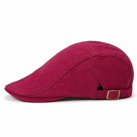 Erkek Şapka Kasket Düz Renk Ayarlanabilir Unisex Şapka Günlük Kullanım Yazlık Kasket Bordo