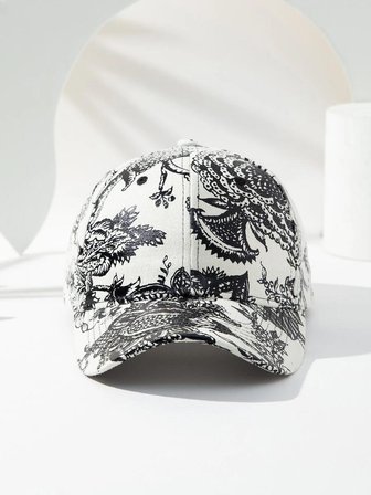 Valkyrie Kadın Siyah Beyaz Desenli Ayarlanabilir Şapka Baseball Cap Günlük Spor Şapka
