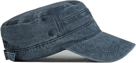 Valkyrie Unisex Lacivert Yıkamalı Eskitme Şapka Ayarlanabilir Castro Kep Günlük Spor Şapka
