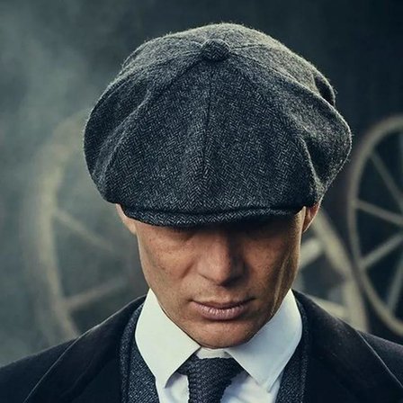 Valkyrie Unisex Siyah Balıksırtı Kasket Şapka Vintage İngiliz Stil 8 Dilimli Newsboy Cap