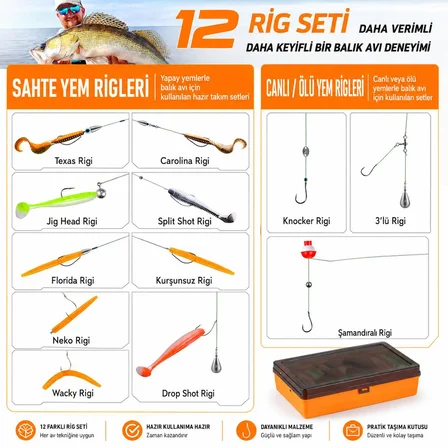 Valkyrie Profesyonel Balık Avı Seti – 404 Parça Yem, Kanca, Kurşun, Sahte Yem Taşıma Kutulu Full Set