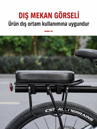 Valkyrie Bisiklet Arka Koltuk Minderi Sele Yastığı Kalın Sünger Hızlı Tokalı Arka Bagaj Sele Minderi