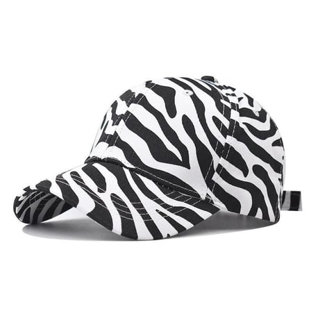 Valkyrie Zebra Desenli Kadın Şapka Ayarlanabilir Baseball Cap Siyah Beyaz Spor Günlük Şapka