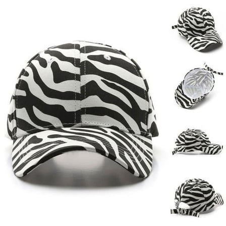 Valkyrie Zebra Desenli Kadın Şapka Ayarlanabilir Baseball Cap Siyah Beyaz Spor Günlük Şapka