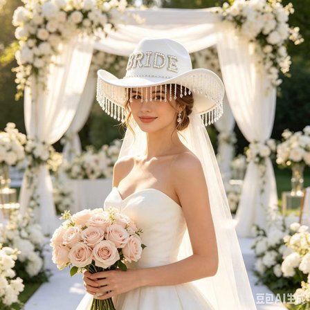 Valkyrie Bride Yazılı Beyaz Gelin Kovboy Şapkası Taşlı İncili Püsküllü Bekarlığa Veda Düğün Aksesuarı