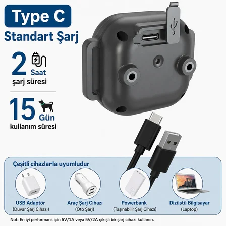 Valkyrie Otomatik Havlama Önleyici Köpek Eğitim Tasması LCD Ekranlı IP67 Su Geçirmez USB Type-C Şarjlı