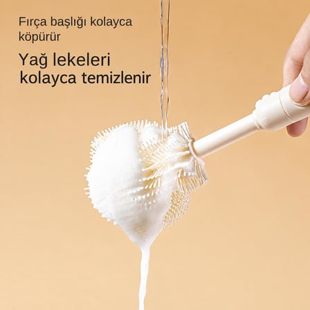 Valkyrie Seyahat Biberon Temizleme Seti Silikon Fırça Emzik Pipet Fırçası Saklama Kutulu Beyaz
