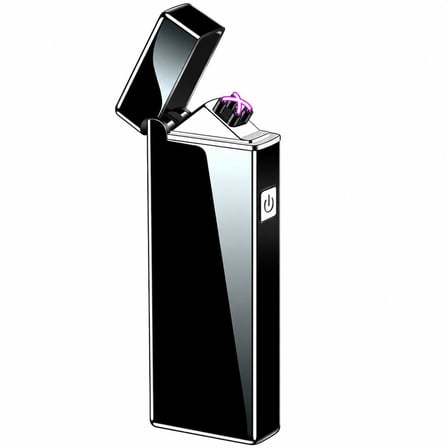 Valkyrie X8 USB Şarjlı Elektronik Ark Çakmak Alevsiz Rüzgara Dayanıklı Metalik Siyah