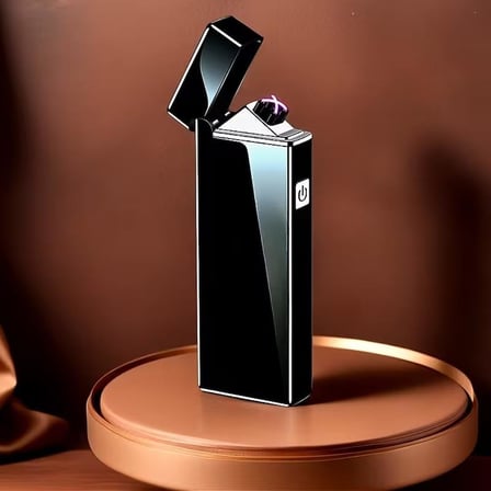 Valkyrie X8 USB Şarjlı Elektronik Ark Çakmak Alevsiz Rüzgara Dayanıklı Metalik Siyah