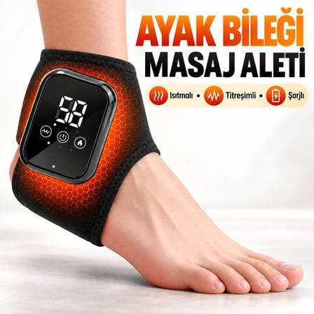 Valkyrie Isıtmalı Titreşimli Ayak Bileği Masaj Aleti Şarjlı 3 Isı 3 Titreşim Modlu Dijital