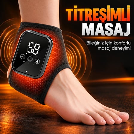 Valkyrie Isıtmalı Titreşimli Ayak Bileği Masaj Aleti Şarjlı 3 Isı 3 Titreşim Modlu Dijital