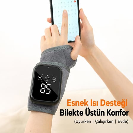 Valkyrie Isıtmalı Titreşimli Bilek Masaj Aleti 2000 mAh Şarjlı 3 Isı 3 Titreşim Kademeli