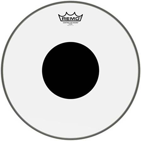REMO CS-0314-10- Controlled Sound® Şeffaf Top Black Dot™ 14\" Davul Derisi