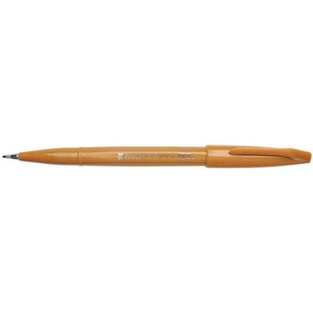 Pentel Brush Sing Fırça Uçlu Kaligrafi Kalemi Yellow Ochre (10 Lu Paket) Ses15C-Yx