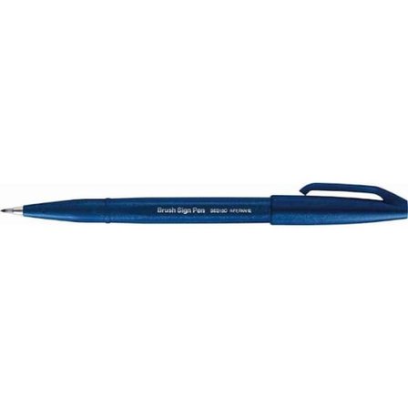 Pentel Brush Sing Fırça Uçlu Kaligrafi Kalemi Blue Black (10 Lu Paket) Ses15C-Cax