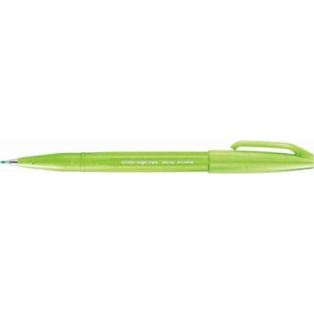 Pentel Brush Sing Fırça Uçlu Kaligrafi Kalemi Light Green (10 Lu Paket) Ses15C-Kx