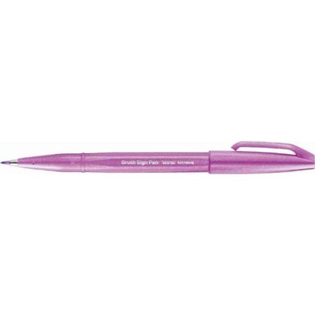 Pentel Brush Sing Fırça Uçlu Kaligrafi Kalemi Pink Purple (10 Lu Paket) Ses15C-P2X