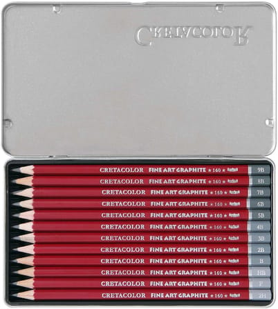 Cretacolor Cleos Fine Art Dereceli Kalem Seti 12 Li Metal Kutu 16052